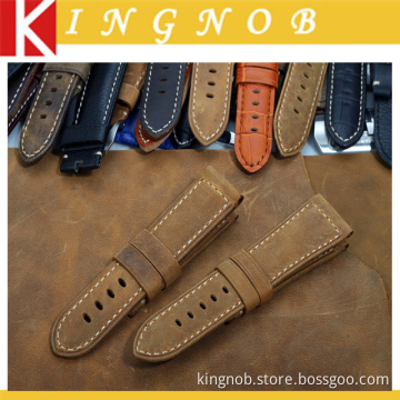 24mm 26mm Assolutamente Genuine Leather Watch Strap Band Tang Buckle